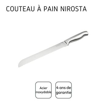 Couteau à pain en inox 33,5 cm en tout Nirosta 4