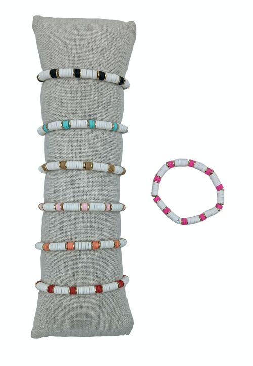 Bracelets Fimo colorés - Lot de 35