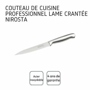 Couteau de cuisine professionnel 24 cm lame crantée Nirosta Star 3