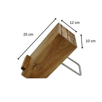 Bloc pour 7 couteaux avec support pour tablettes Nirosta 2