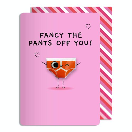 Valentine's Sketchy Fancy the Pants off You greeting card