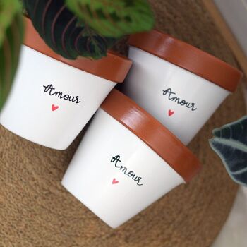 Pot de fleur, cache-pot "Amour ♥", Saint-Valentin, Poétique, Couple 2
