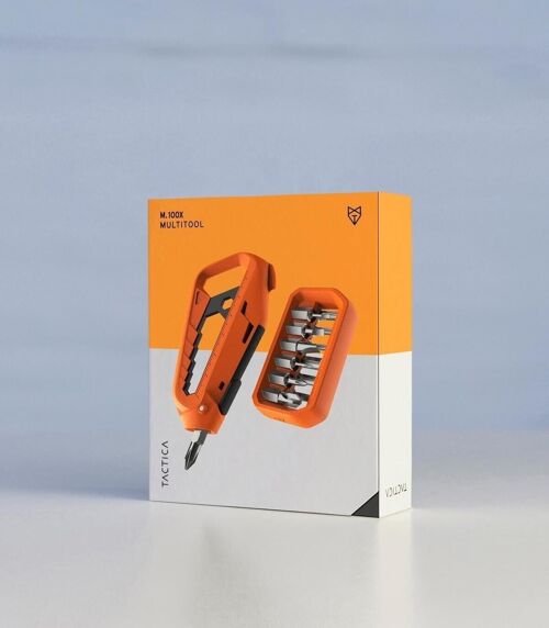 Kit Multi-outils avec + de 12 embouts - Orange - Tactica Gear M100X