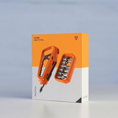 Multi-tool kit with more than 12 bits - Orange - Tactica Gear M100X