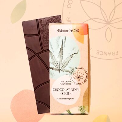 Mini Tablette de chocolat 71% fleur de sel & CBD