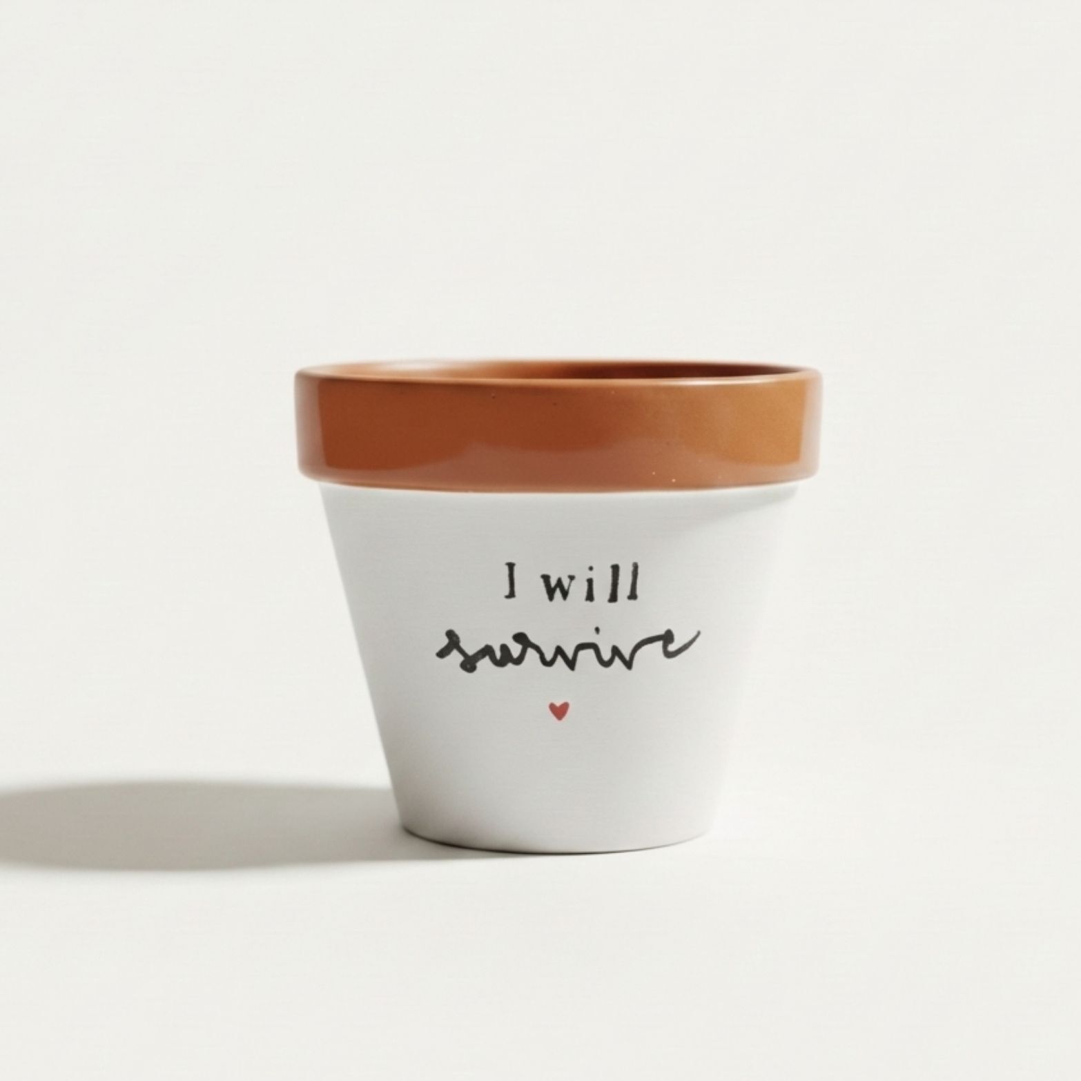 Flower pot, flowerpot "I will survive"