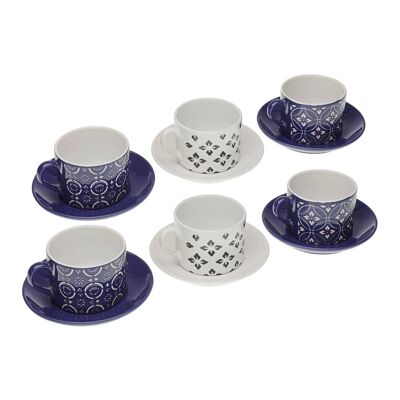 SET 6 TEA CUPS W/PLATE REGINA 22090069