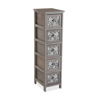 GRAY WOODEN DRAWER 5 DRAWERS 22150026