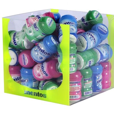MENTOS GUM Paket Nano-Flaschen – Plexi-Display-Box mit 45 Pure Fresh Nano-Flaschen
