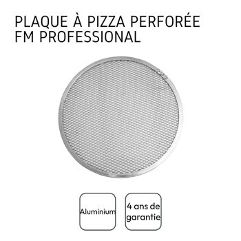 Plaque à pizza surgelée perforée en alu 33 cm FM Professional 4