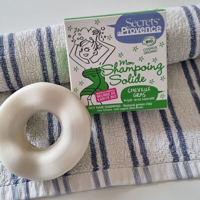 SHAMPOO SOLIDO CAPELLI GRASSI - A Freddo, Argilla VERDE Naturale