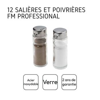 Lot de 12 salières/poivrières FM Professional 4