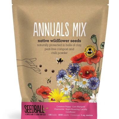 Seedball Wildflower Grab Bags - Miscela di annuali