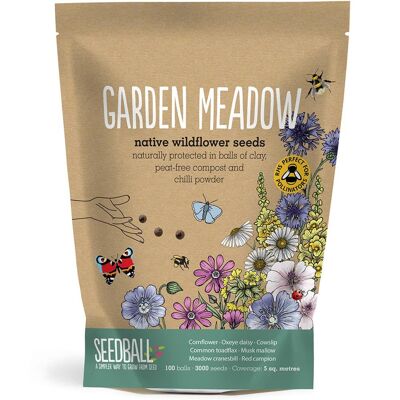 Seedball Wildflower Grab Bolsas - Garden Meadow Mix