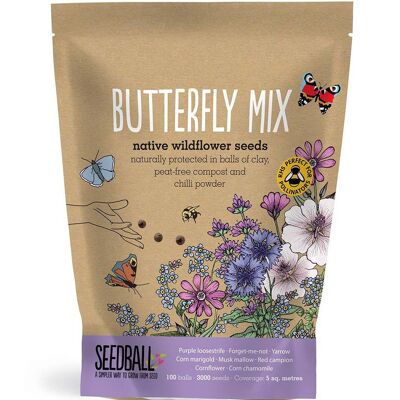 Bolsas de agarre de flores silvestres de Seedsball - Mezcla de mariposas