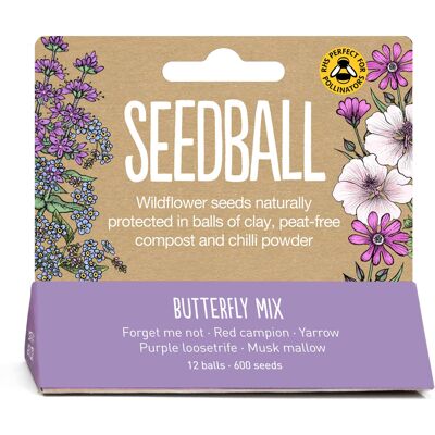 Paquete colgante de bolas de semillas de mezcla de mariposas