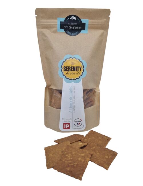 Biscuits apéritif: Crackers salés AUX CACAHUETES CARAMELISEES - SANS GLUTEN