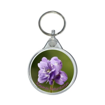 Toulouse violet flower photo key ring 3
