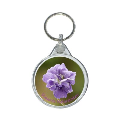 Toulouse violet flower photo key ring 2