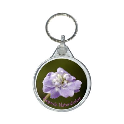 Toulouse violet flower photo key ring