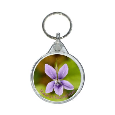 Schlüsselanhänger mit violettem Blumenfoto 7