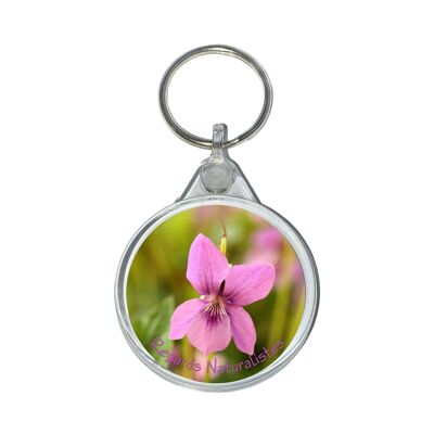 Schlüsselanhänger mit violettem Blumenfoto 5