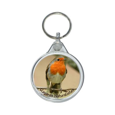 Pet robin bird photo keyring 3