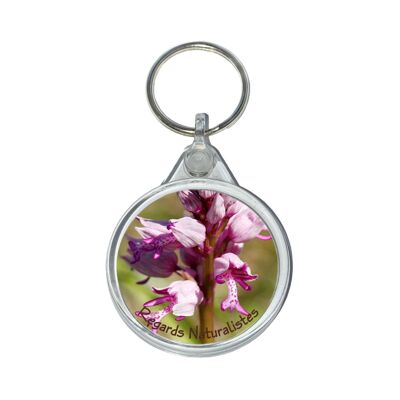 Militär-Orchidee Orchideen-Blumen-Foto-Schlüsselanhänger