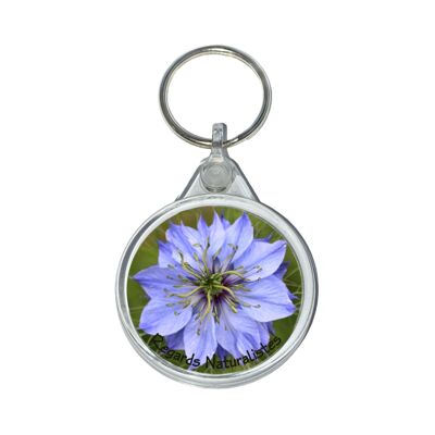 Damast-Nigella-Blumen-Foto-Schlüsselring