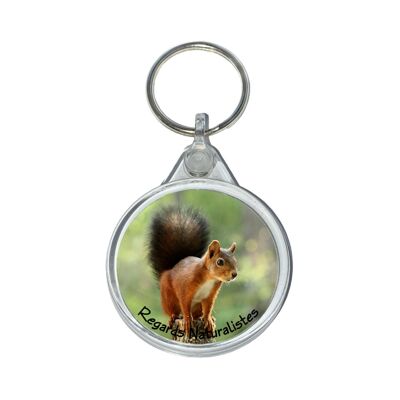 Red squirrel photo key ring