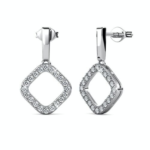 Boucles d'oreilles Irina - Argenté et Cristal