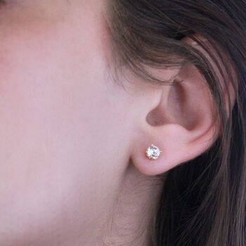 Boucles d'oreilles Kristine - Or et Cristal 2