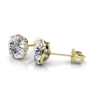 Boucles d'oreilles Kristine - Or et Cristal 6