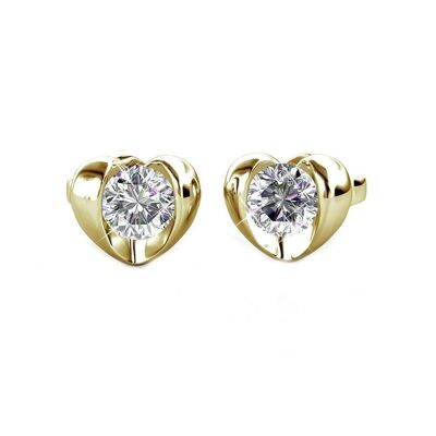 Simply Love earrings - Gold and Crystal