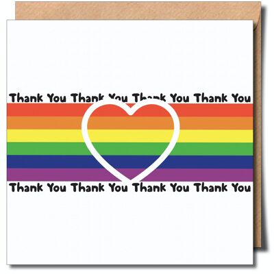 Gracias tarjeta de felicitación gay.