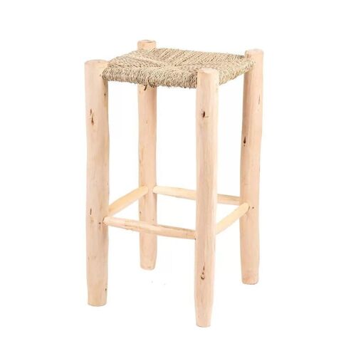 MATOU - Tabouret de bar en bois et en corde