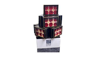 Coffret de 36 Cubes 5cm aux Roses Eternelles parfumées pour faveurs 3