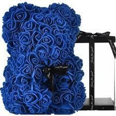 Rose Teddybär 25cm Blau