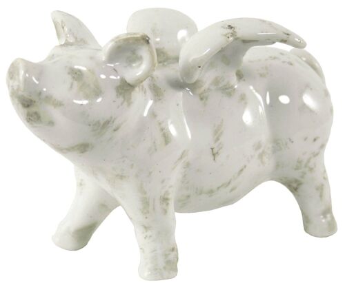 Small Ceramic Flying Pig, 18.5cm