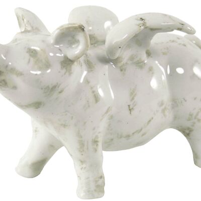 Maialino volante in ceramica piccolo, 18,5 cm