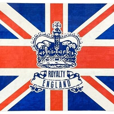Werbeschild aus Metall - Grunge British mit Krone