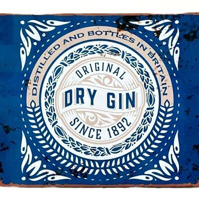 Metal Sign Plaque - Dry Gin Bar