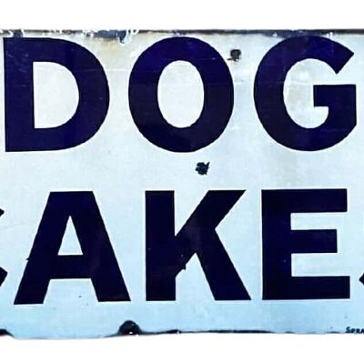 Cartel de pared de metal - Dog Cakes Blue