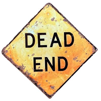 Metal Square Wall Sign - Dead End