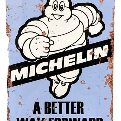 Metall Vintage Wandschild – Michelin A Better Way Forward Reifen