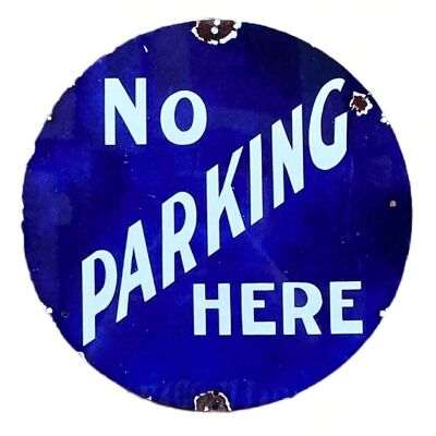 Straßenschild aus Metall – Wandschild – Hier parken verboten
