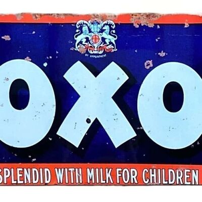 Letrero de pared publicitario de metal - OXO Vintage Production