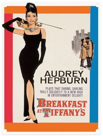 Petite plaque en métal 45 x 37,5 cm Movie Poster Audrey Hepburn 2