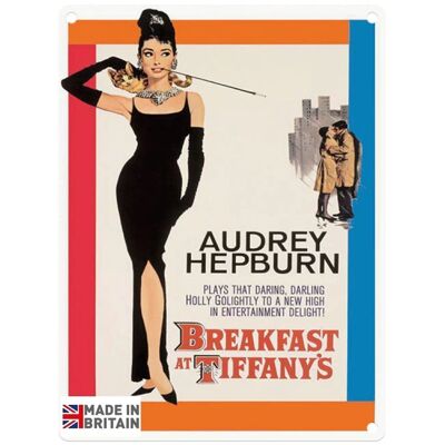 Cartel de metal grande 60 x 49,5 cm Póster de película Audrey Hepburn