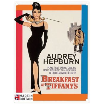 Grande plaque en métal 60 x 49,5 cm Movie Poster Audrey Hepburn 1